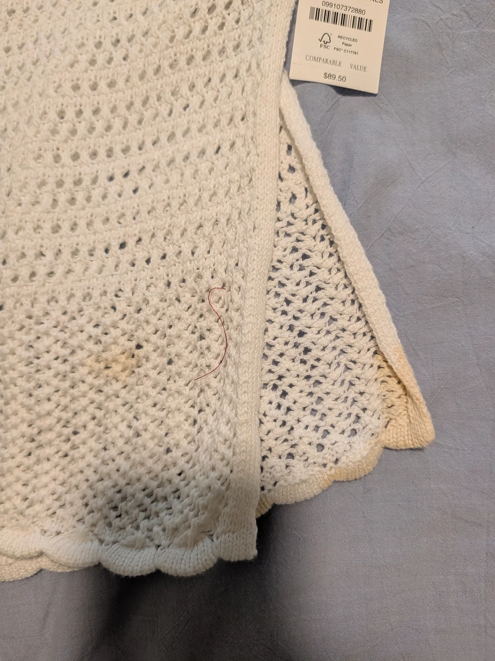 J.Crew Ivory Open-Knit Women's Sweater